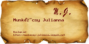 Munkácsy Julianna névjegykártya