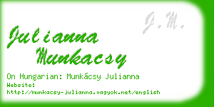 julianna munkacsy business card